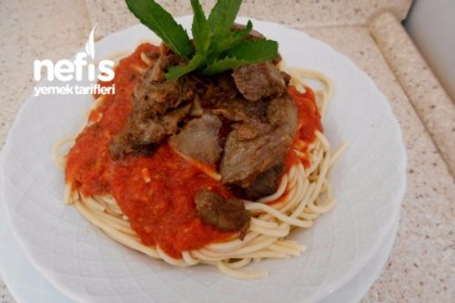 Kavurmali Domates Soslu Spagetti Nefis Yemek Tarifleri