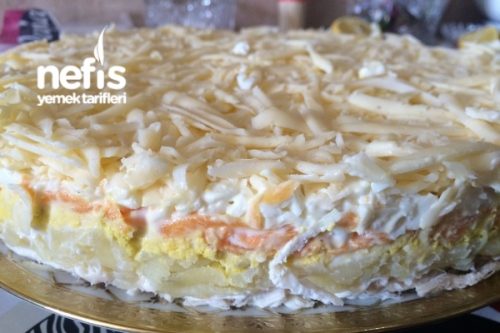 Lezzetli Mimosa salatası, yemek tarifi Lezzetli Mimosa salatası, yemek tarifi