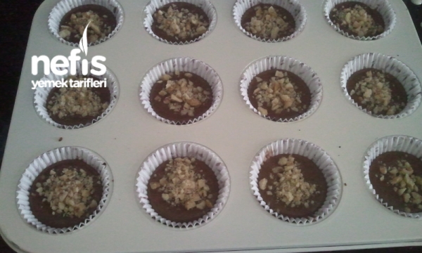 Kakaolu Cevizli Tarçınlı Muffin