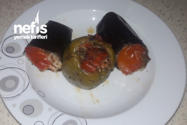 Etli Biber Ve Patlıcan Dolması