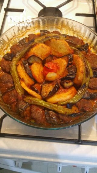 Fırında Köfte+Patlıcan+Patates Dizmesi
