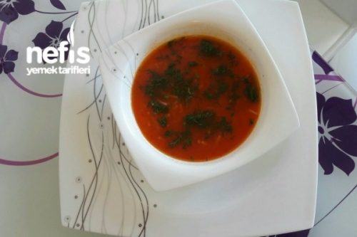 Tavuk Suyuna Domatesli Tel Şehriye Çorbası Tarifi Videosu Tavuk Suyuna Domatesli Tel Şehriye Çorbası Tarifi Videosu