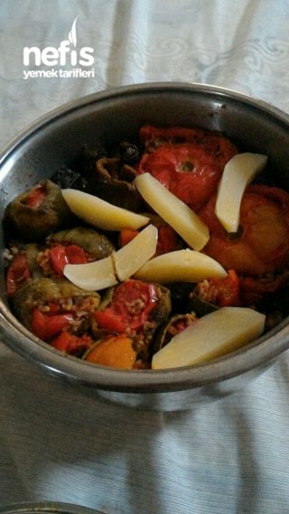 Zeytinyağlı Karışık Sarma Dolma(patlıcan,biber,domates,kabak Ve Yaprak)