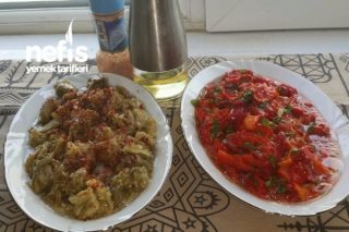 Köz Patlıcan Ve Köz Kırmızı Biber Salatası Tarifi