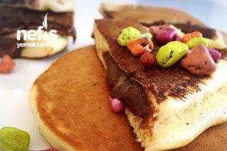İçi Çikolatalı Pancake (Kahvaltılık) Tarifi