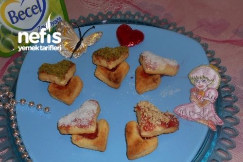 Vişne Reçelli İkiz Kalp Kurabiye Nefis Yemek Tarifleri