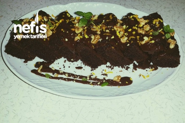 Ev Soslu Mandalina Sulu Kakaolu Kek (Browni Tadında ) Nefis Yemek