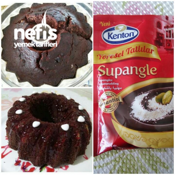 Frambuaz Soslu Yumuşacık Supangle Kek Nefis Yemek Tarifleri