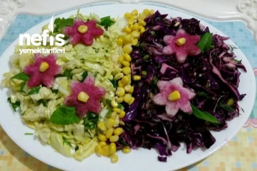 2 Renkli Lahana Salatası Tarifi