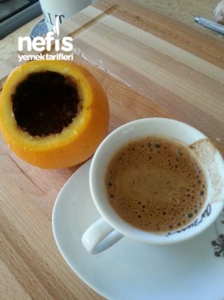 Portakal İçinde Pişen Türk Kahvesi. ..deneyin