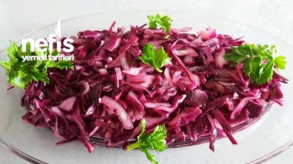 Şip Şak Mor Lahana Salatası (Süper Lezzet)