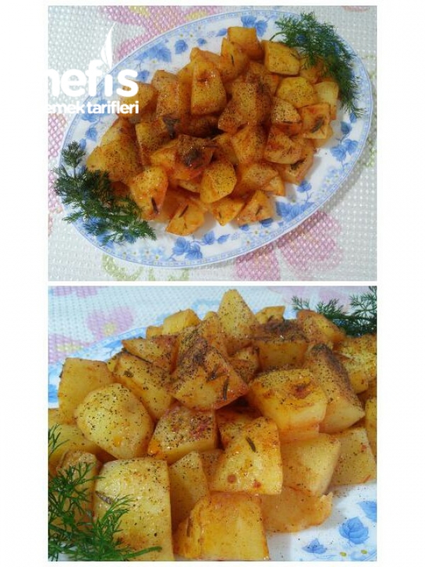 Soslu Baharatlı Közlenmiş Patates (Et Balık Yanına)