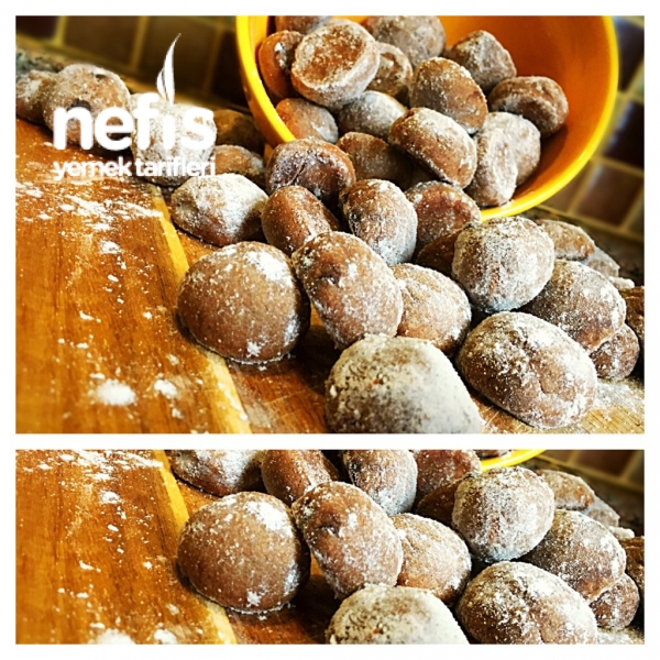 Lokmalık Kakaolu Cevizli Kurabiye (100 Adet) Nefis Yemek Tarifleri