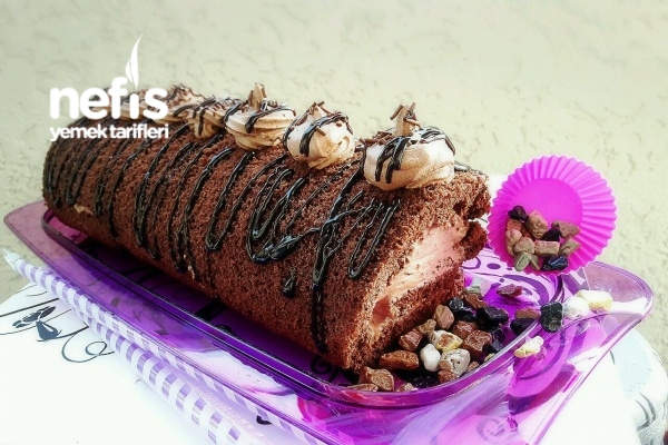 Mousse Kremalı Rulo Pasta (Enfes) Nefis Yemek Tarifleri