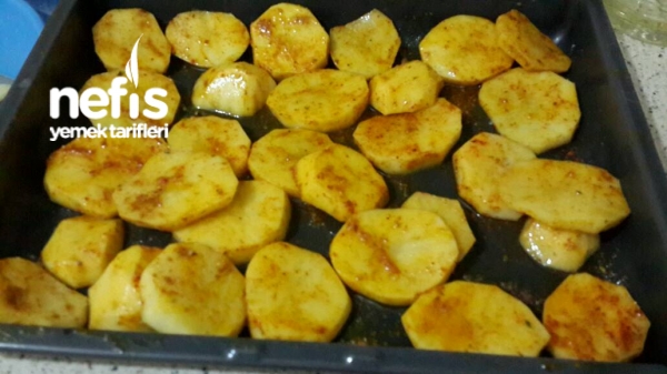 Fırında Patates Kızartması(zerdeçallı)