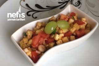 Çiğ Patlıcan Salatası (Diyete Uygun) Tarifi