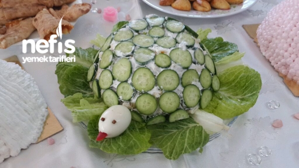 Kaplumbağa Şeklinde Makarna Salatası