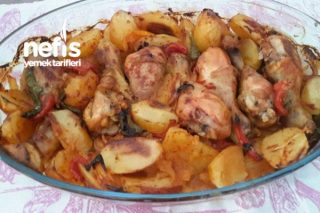 Fırında Baget Tavuk Ve Patates (Enfes Sos) Tarifi