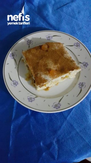 Elmalı Muhallebili Bisküvi Pastası