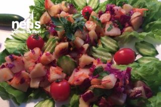 Renkli Patates Salatası ( 20 Kişilik) Tarifi