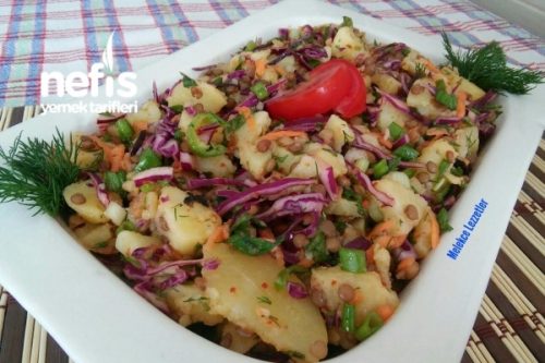 Mercimekli Patates Salatası (Muhteşem Lezzet) Tarifi