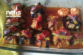 Patlıcanlı Tavuklu Kürdan Kebabı Tarifi