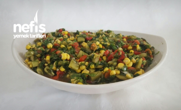 Biberli Yeşil Fasulye Salatası