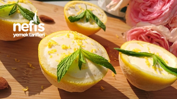 Limonlu Parfe (Limon Kabuğu ve Kupta Sunum)