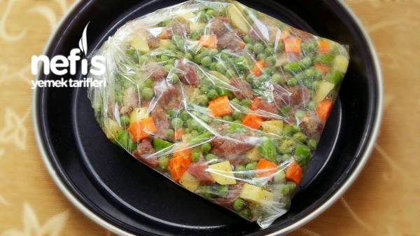 Κεμπάπ κρεάτων και λαχανικών σε τσάντα (στυλ εστιατορίου)
