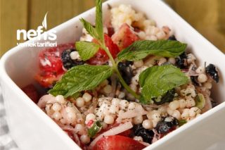 Zeytinli Sarımsaklı Makarna Salatası Tarifi