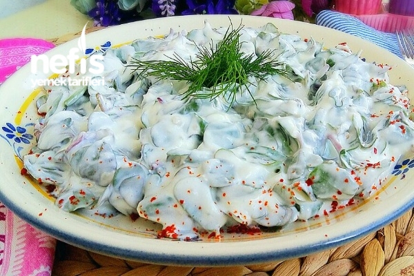 Yoğurtlu Cevizli Semizotu Salatası