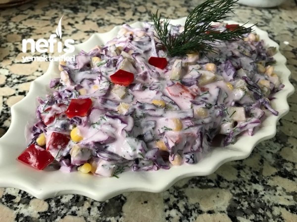 Yoğurtlu Mor Lahana Salatası