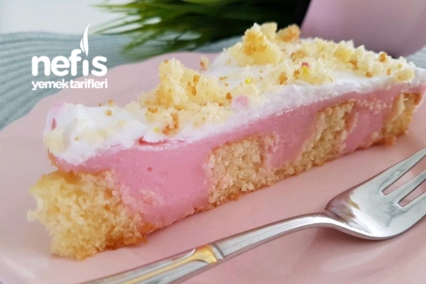 Pembe Pudingli Kolay Kek Nefis Yemek Tarifleri