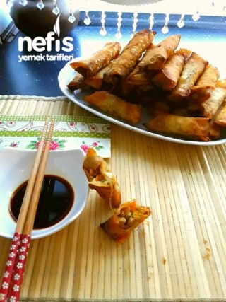 Çin Böreği – Chinese Spring Rolls With Chicken