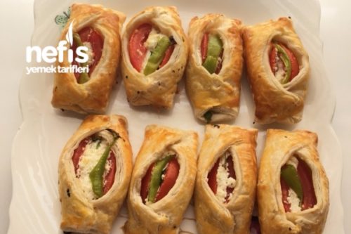 Domatesli Ve Biberli Milföy Börek Videosu 6