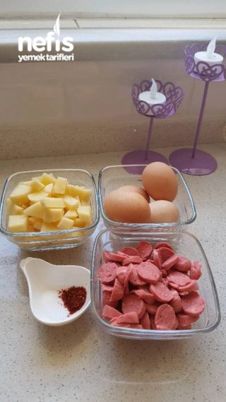 Sosis Ve Patatesli Omlet (çocuklar Bayılıyor)