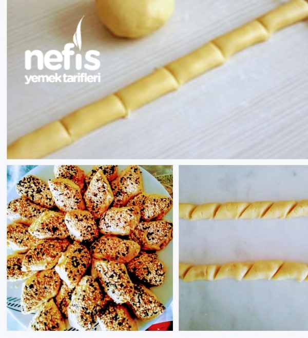 Susamlı Nişastalı Tuzlu Kurabiye (Ağızda Dağılan) Nefis Yemek Tarifleri