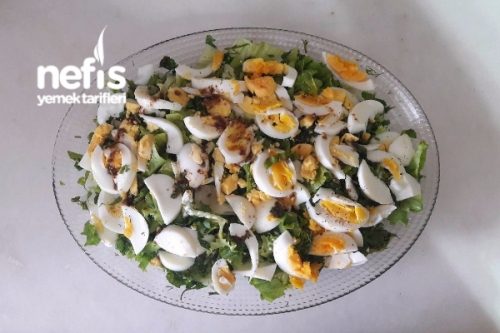 Soslu Yumurta Salatası (Haftasonu Kahvaltısına) Tarifi