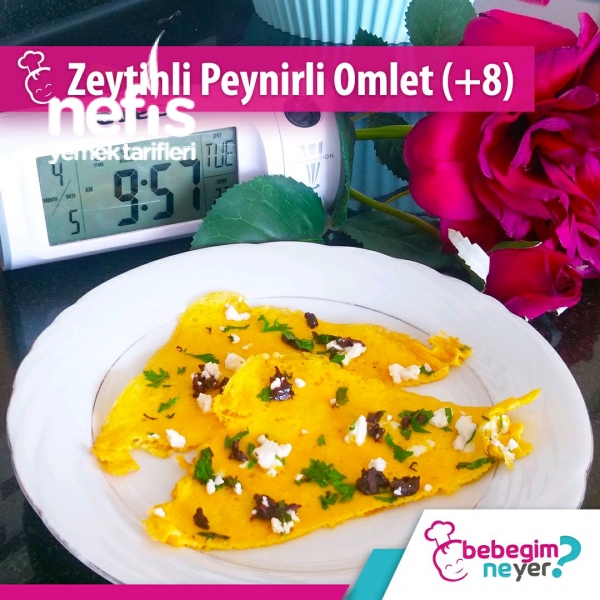 Zeytinli Peynirli Omlet
