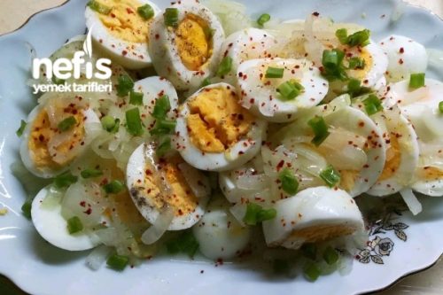 Haşlanmış Yumurta Salatası (Sıcak Salata) Tarifi