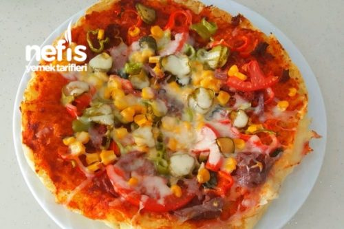 Bazlama İle Bol Malzemos Pizza Tarifi