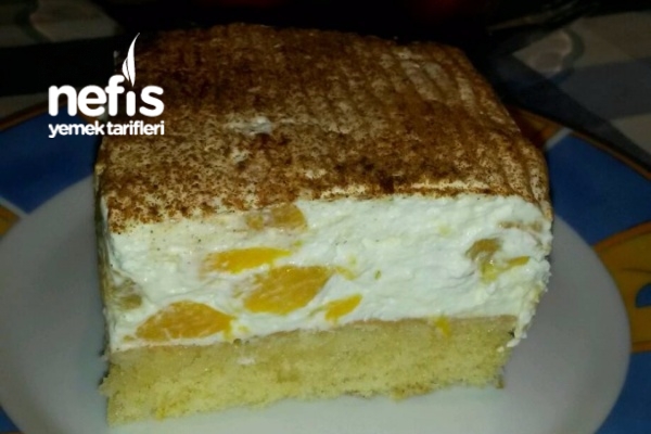 Mükemmel Şeftalili Ve Labneli Pasta (Fantakuchen) Nefis Yemek Tarifleri