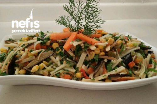 Sebzeli Erişte Makarna Salatası Tarifi
