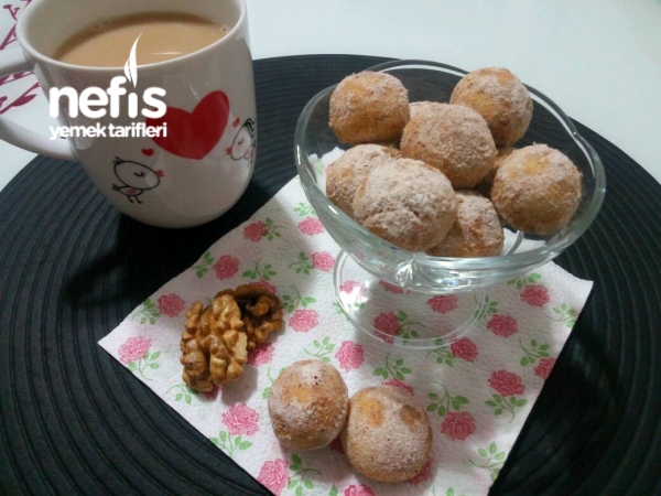 Tarçınlı Cevizli Misket Kurabiye (Tek Lokmalık) Nefis Yemek Tarifleri