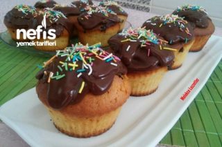 Harika Pudingli Damla Çikolatalı Muffin Kek Tarifi