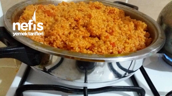 Yufka Ekmekte Bulgur Pilavı