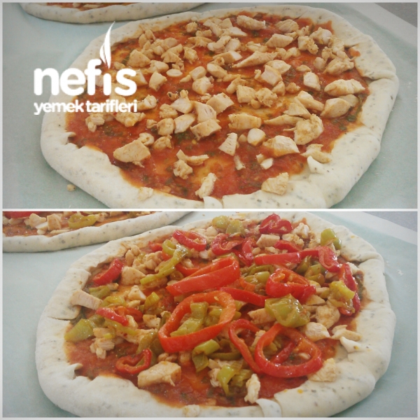 Tavuklu Sebzeli Nefis Pizza