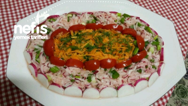 Bol Ekşili Havuç Turp Salatası ( Pratik )