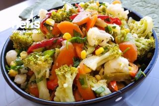 Sebzeli Nefis Gün Salatası (Süper Lezzet) Tarifi