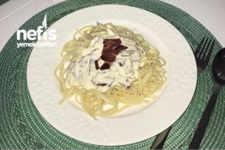 Pastırmalı Spaghetti (Kremalı) Tarifi